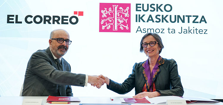 Agreement between Eusko Ikaskuntza and the newspaper El Correo