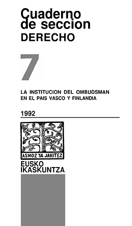 Dos años de experiencia del primer Ombudsman del País Vasco