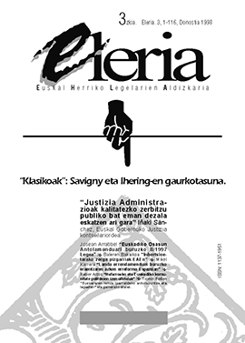 Eleria. Euskal Herriko Legelarien Aldizkaria