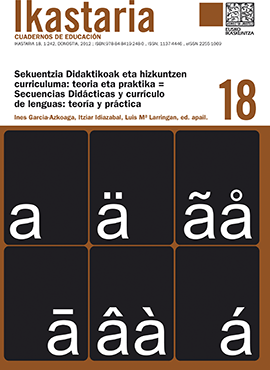 Sekuentzia didaktikoak eta hizkuntzen curriculuma: teoria eta praktika = Secuencias didácticas y currículo de lenguas: teoría y práctica 