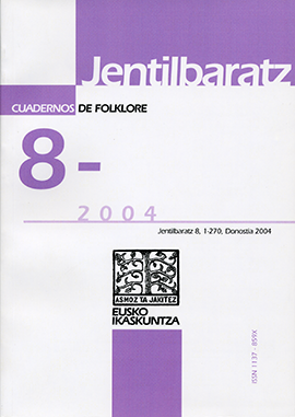 Jentilbaratz. Cuadernos de Folklore#008