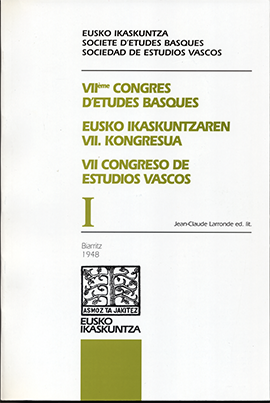 VII Congreso de Estudios Vascos: Biarritz 1948