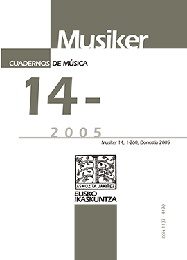 Musiker. Cuadernos de Música#014