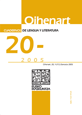 Oihenart. Cuadernos de Lengua y Literatura