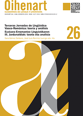 Terceras Jornadas de Lingüística Vasco-Románica: teoría y análisis = Euskara-Erromantze Linguistikaren III.  Jardunaldiak: teoria eta analisia [on line]