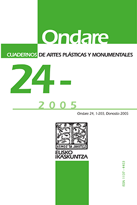 Ondare. Cuadernos de Artes Plásticas y Monumentales