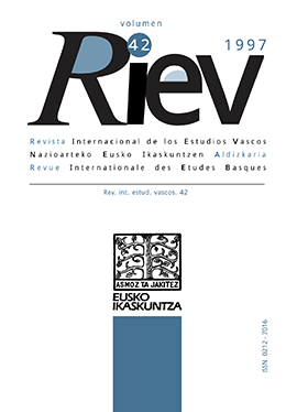 Revista Internacional de los Estudios Vascos. RIEV,  42, 1