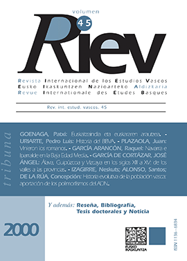 Revista Internacional de los Estudios Vascos. RIEV, 45, 1