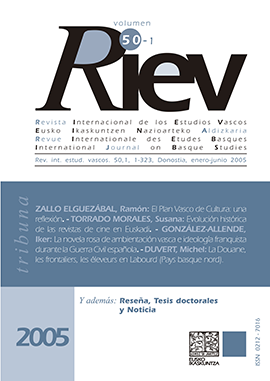 Revista Internacional de los Estudios Vascos. RIEV, 50, 1