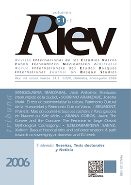 Revista Internacional de los Estudios Vascos. RIEV, 51, 1