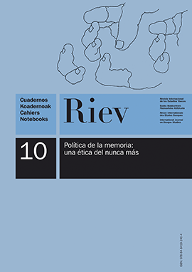 RIEV. Cuadernos, 10. Política de la memoria: una ética del nunca más