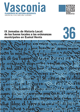 IX Jornadas de Historia Local: de los fueros locales a las ordenanzas municipales en Euskal Herria