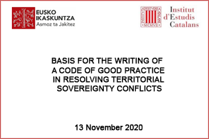 Bases pour l’élaboration d’un code de bonnes pratiques pour la résolution des conflits territoriaux de souveraineté