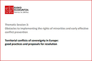 The framework of clarity and national minorities. Presentation and proposal at the UN minority forum