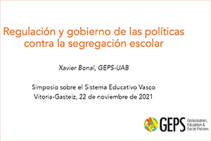 Regulación y gobierno en las políticas contra la segregación escolar