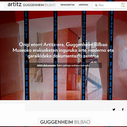 Artitz, Guggenheim Bilbao Museoko Dokumentazio Zentroa