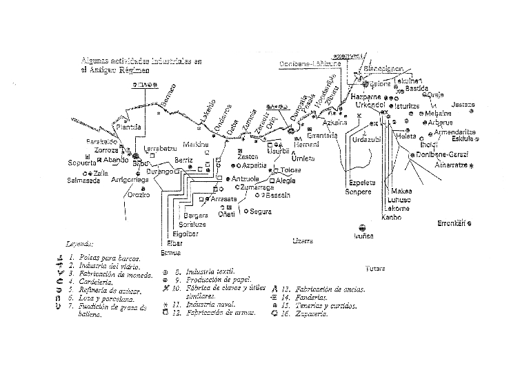 Algunas actividades industriales en el Antiguo Régimen