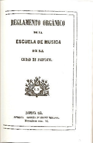 Reglamento organico de la escuela de musica