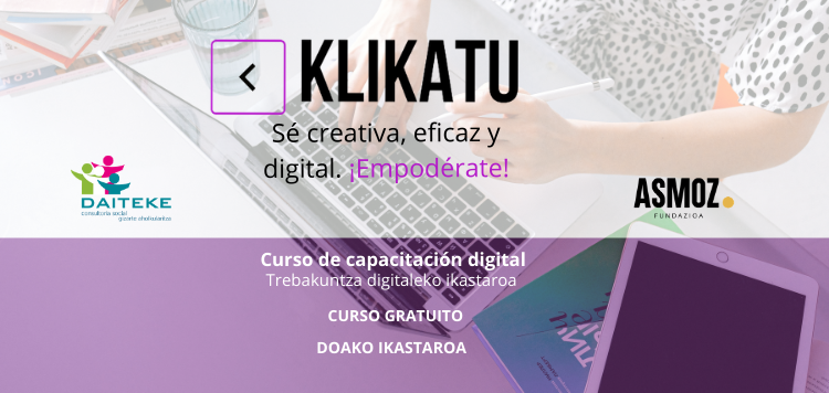 El curso para la capacitación digital "KLIKATU" será online