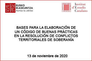 Bases para la elaboración de un código de buenas prácticas en la resolución de conflictos territoriales de soberanía