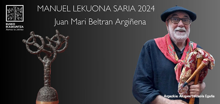 Ceremony of the Manuel Lekuona 2024 Prize to Juan Mari Beltran Argiñena